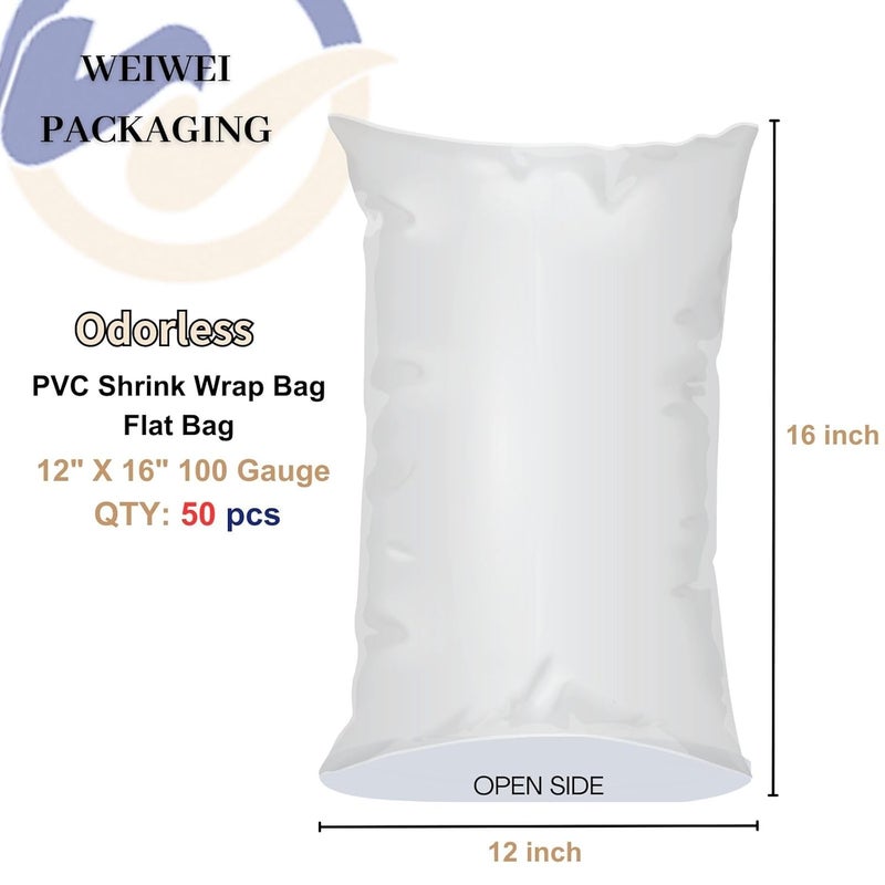WEIWEI PACKAGING Store Weiwei - 12 X 16 inch 50PCS Odorless PVC Heat Shrink Wrap Bags - Image 2